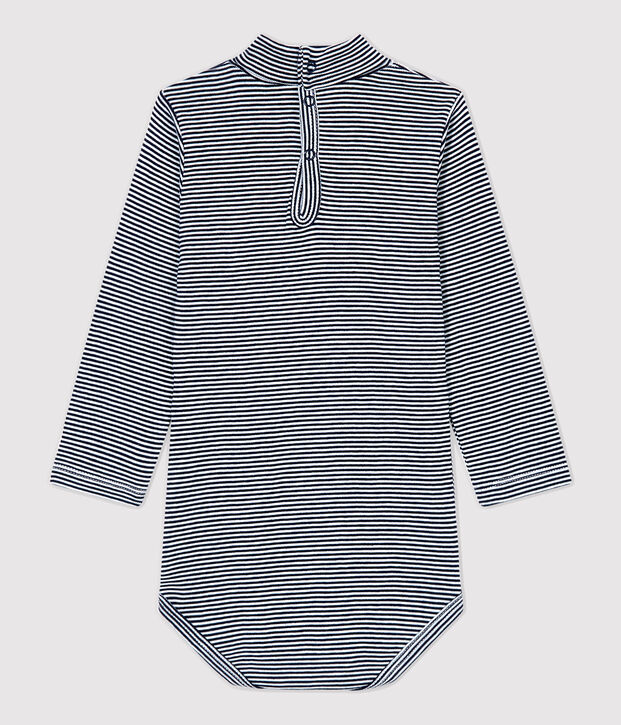 Babies' Cotton Bodysuit blue/white