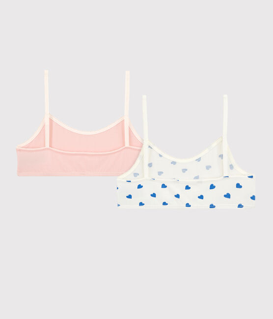 Girls' Heart Patterned Cotton and Elastane Bralettes - 2-Pack variante 1
