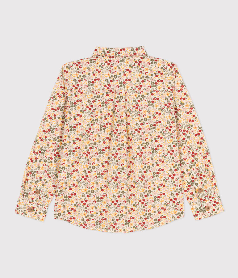 Boys' Poplin Print Shirt Ecru/multicolor