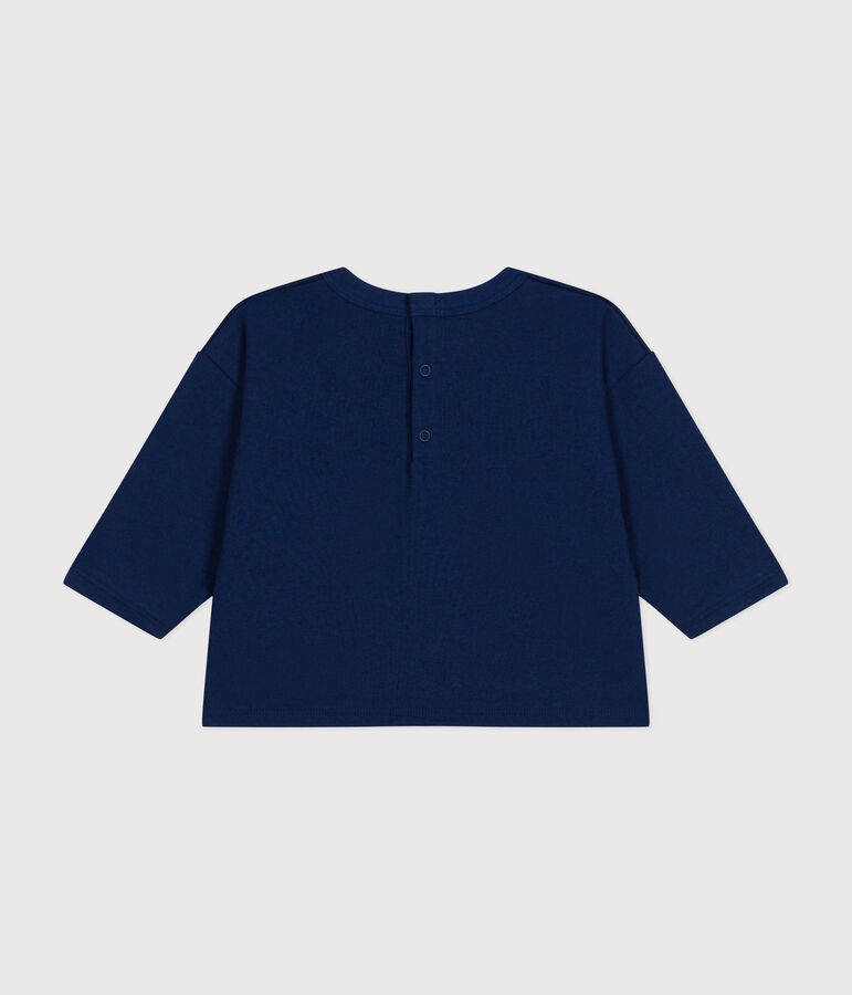 Babies' long sleeved T-shirt in fine jersey blue