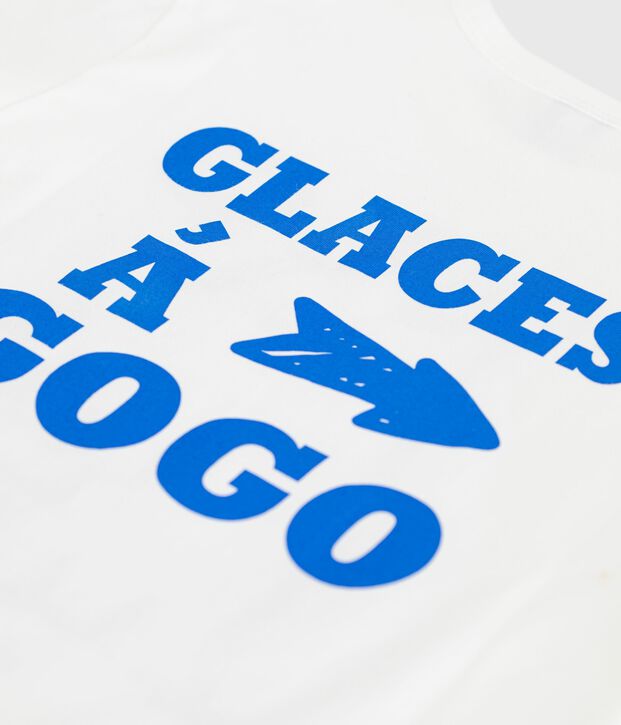 Children's short-sleeved cotton T-shirt white