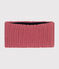 Babies' fleece-lined knitted snood ROSEWOOD pink