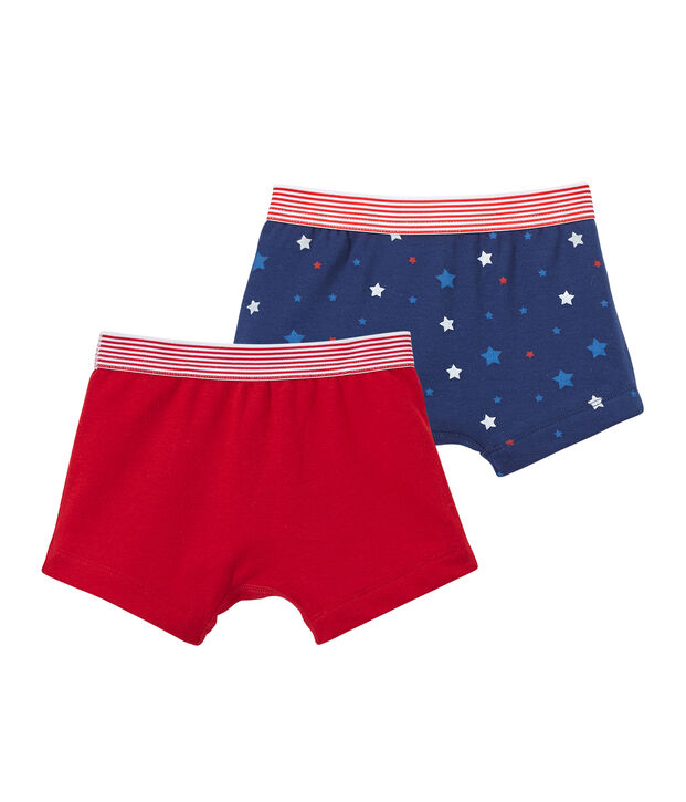Set of 2 boys' boxers white