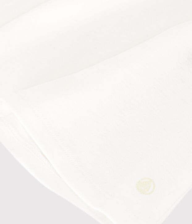 Women's Iconic plain short-sleeved rib knit T-shirt white