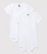 Babies' White Short-Sleeved Bodysuit – 2-Pack