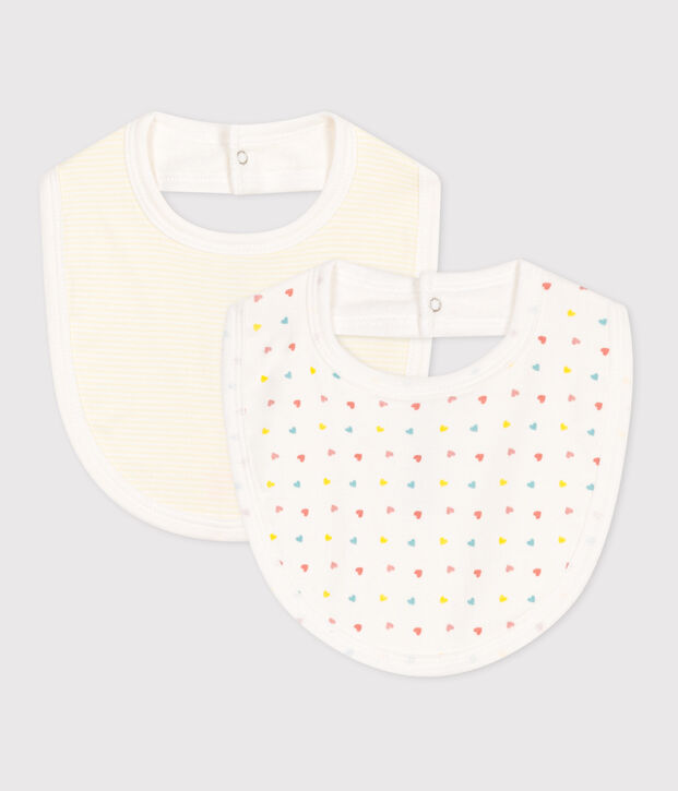 Printed cotton baby bibs - 2-Pack multicolor