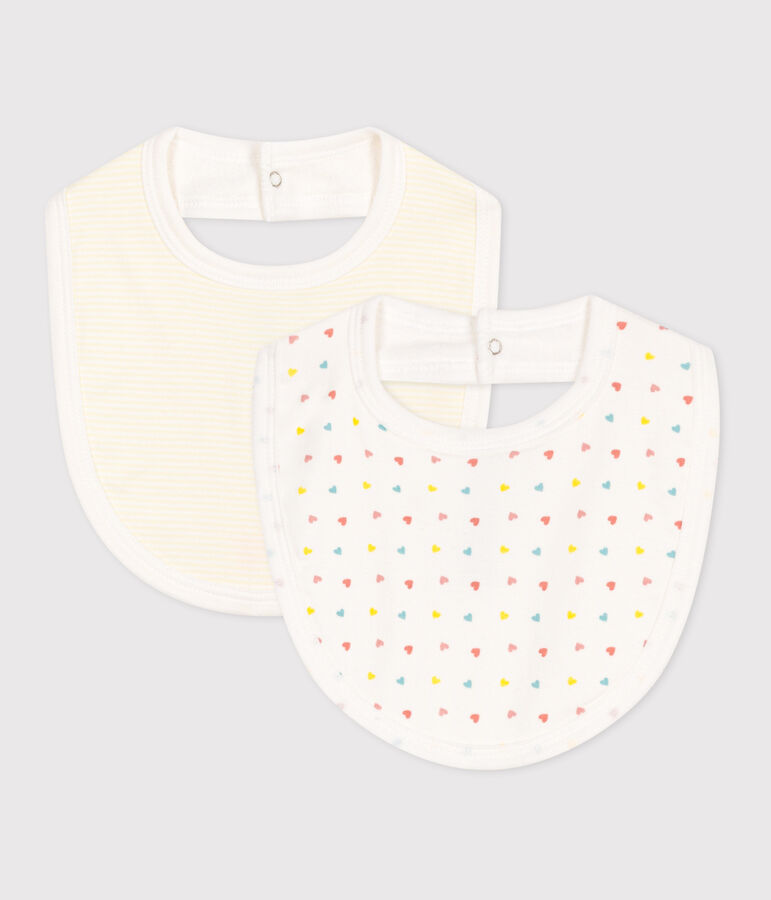 Printed cotton baby bibs - 2-Pack multicolor