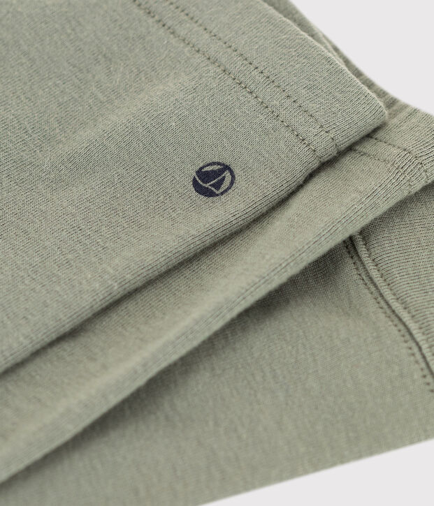 Babies' Plain Cotton Leggings green