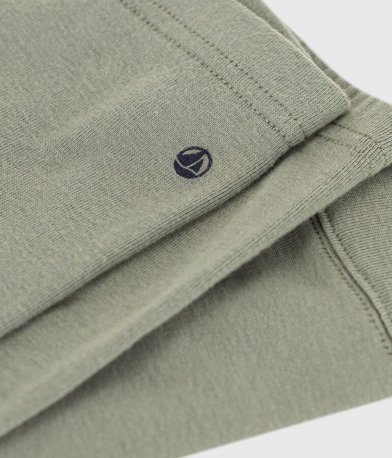 Babies' Plain Cotton Leggings green