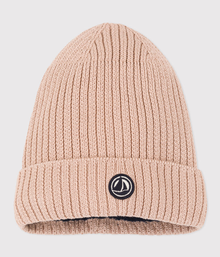 Unisex Fleece-Lined Knitted Hat pink