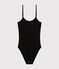 Women's Cotton and Elastane Bodysuit black