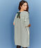 Women's Short-Sleeved Dress COQUILLE beige/SOUSBOIS green