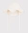 Baby girls' wide brimmed floppy sun hat in poplin and broderie anglaise white