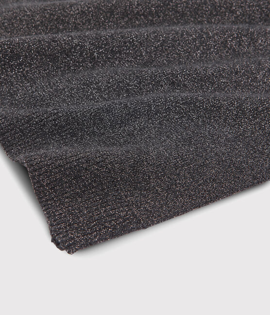 Women's shiny scarf CITY black/ARGENT grey