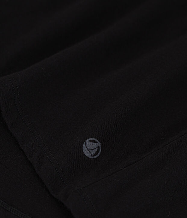 Women's short-sleeved, round-necked Straight T-shirt in fine jersey black