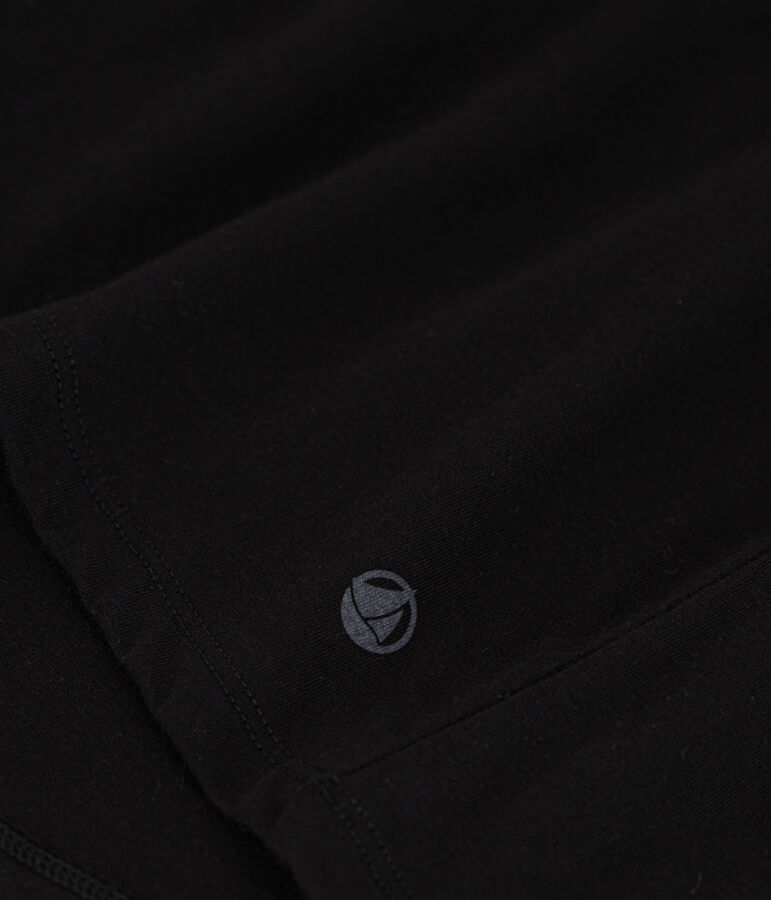 Women's short-sleeved, round-necked Straight T-shirt in fine jersey black