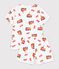 Children's short firefighter print cotton pyjamas white/multicolor