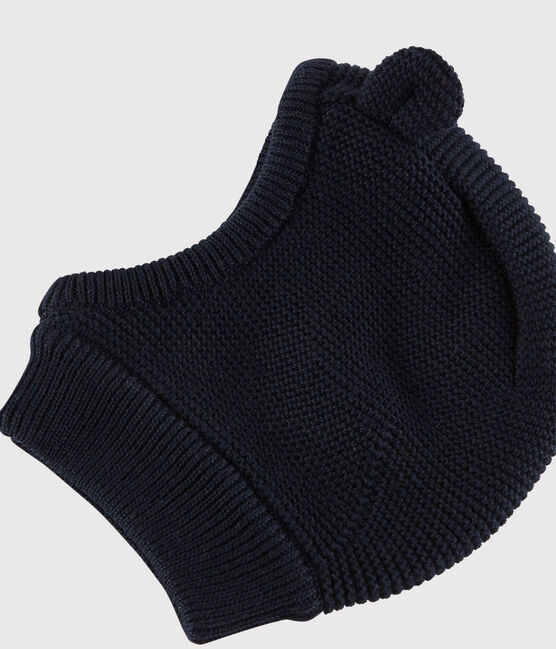 Baby's unisex plain balaclava SMOKING blue
