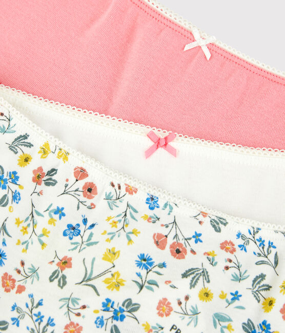 Girls' Retro Floral Cotton Hipsters - 3-Pack variante 1