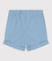 Babies' plain cotton shorts FLO blue