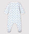 Babies' Boat Print Organic Cotton Tube Knit Bodyjama MARSHMALLOW white/COOL blue