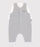 Babies' Cotton Jumpsuit and Bodysuit Outfit MARSHMALLOW white/SMOKING blue