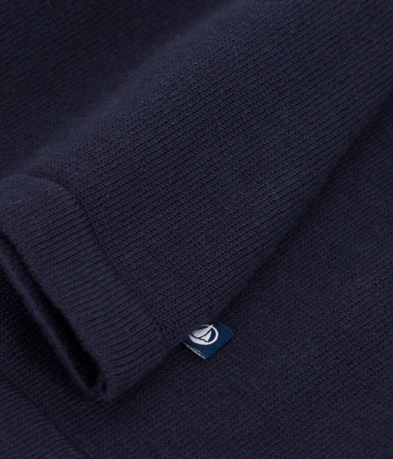 Children's long-sleeved cotton dress blue