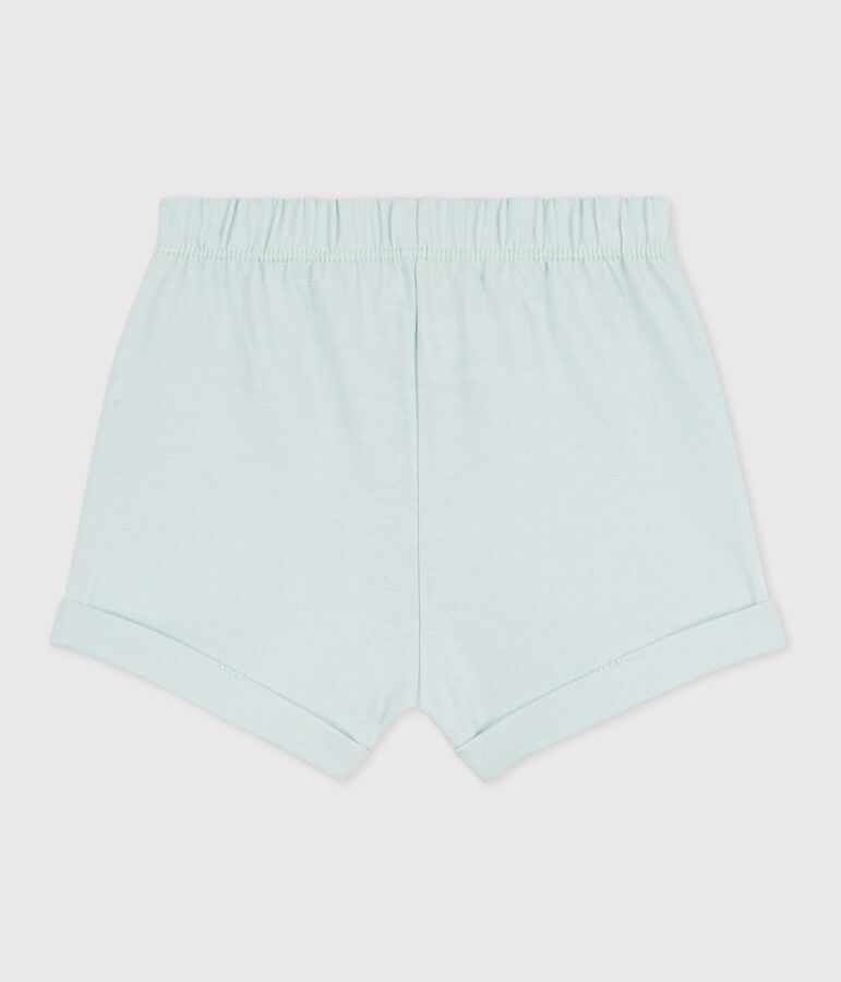 Babies' plain cotton shorts blue
