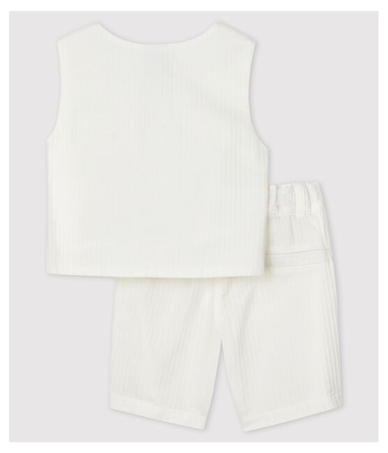 Baby Boys' Stripy Poplin Clothing - 2-Pack MARSHMALLOW white/MULTICO white