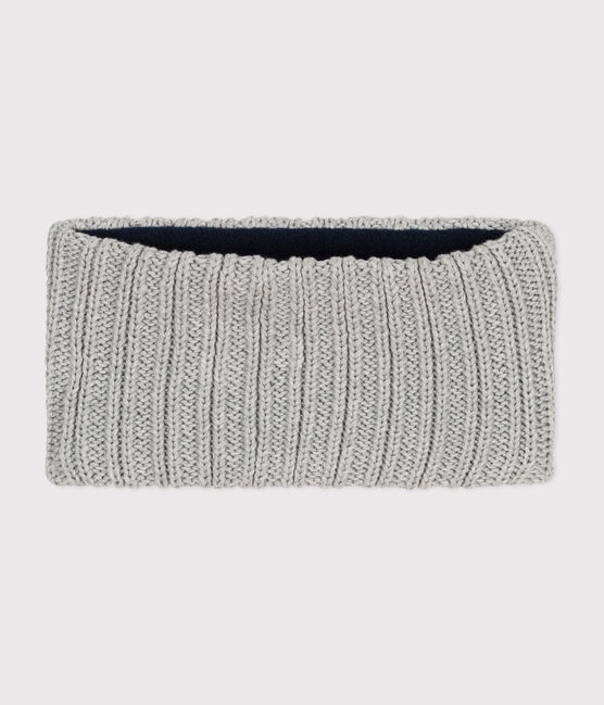 Babies' fleece-lined knitted snood CHATON CHINE grey