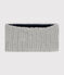 Babies' fleece-lined knitted snood CHATON CHINE grey