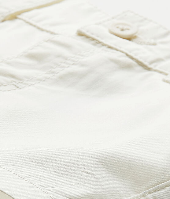 Baby boy's cotton shorts MARSHMALLOW white
