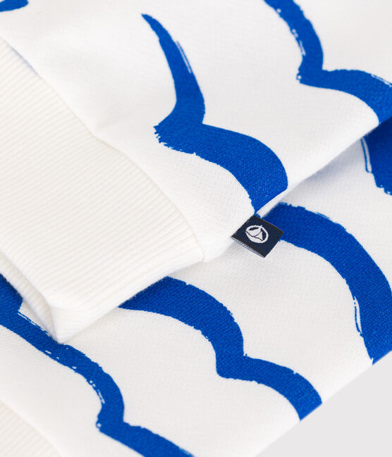 Children's printed cotton sweatshirt MARSHMALLOW white/MULTICO white