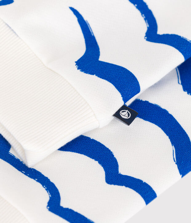 Children's printed cotton sweatshirt white/multicolor