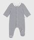 Babies' printed velour pyjama suit with a collar