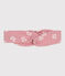 Bandeau bébé en gaze de coton imprimé fleurs CHARME pink/MARSHMALLOW white