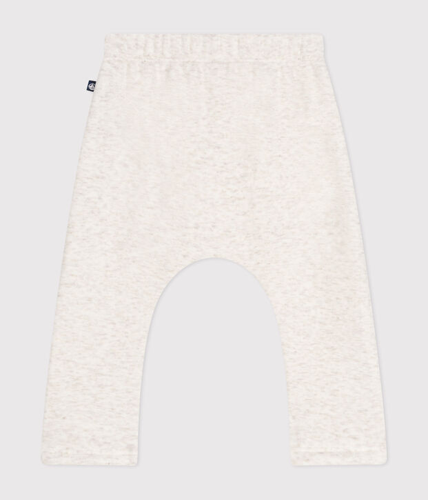 Babies' soft, warm fleece trousers beige