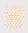 Babies' Long-Sleeved Patterned Quilted Tube Knit Dress AVALANCHE white/MULTICO