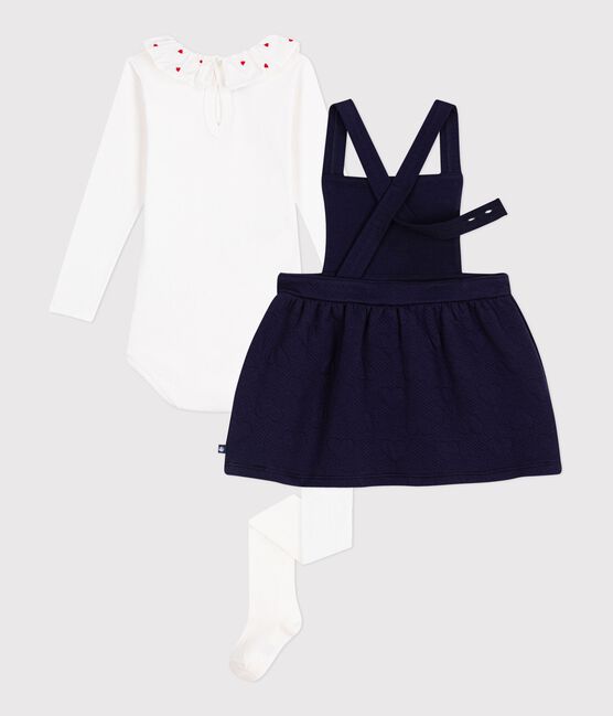 Babies' cotton gift set: dress, body and tights variante 1