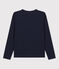 Women's Straight Cotton V-Neck T-Shirt SMOKING blue