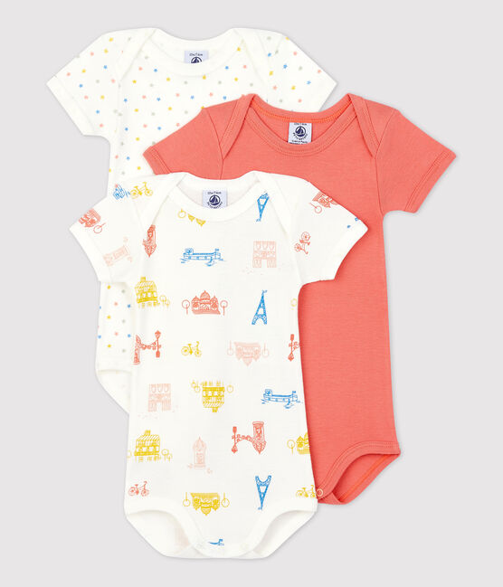 Paris Print Short-Sleeved Cotton Bodysuits - 3-Pack variante 1
