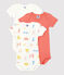 Paris Print Short-Sleeved Cotton Bodysuits - 3-Pack variante 1