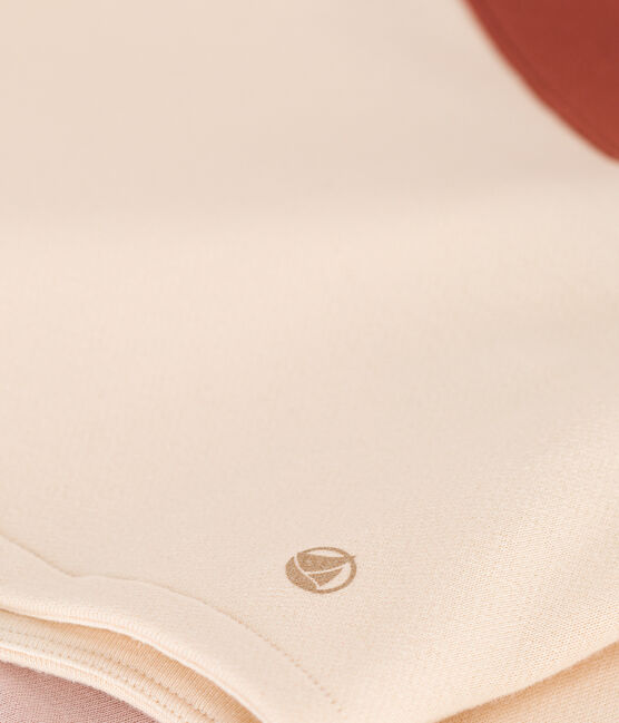  Girls' Fleece Hoodie FAMEUX brown/MULTICO