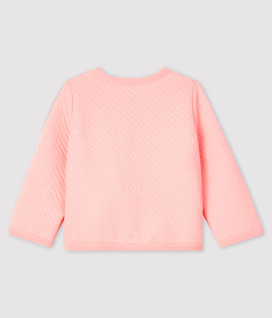 Baby girl's tubular knit cardigan MINOIS pink