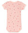 Baby girl's short sleeved body JOLI pink/MULTICO white
