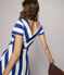Women's Striped Dress SURF blue/MARSHMALLOW white