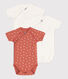 Babies' Short-Sleeved Cotton Bodysuits - 3-Pack
