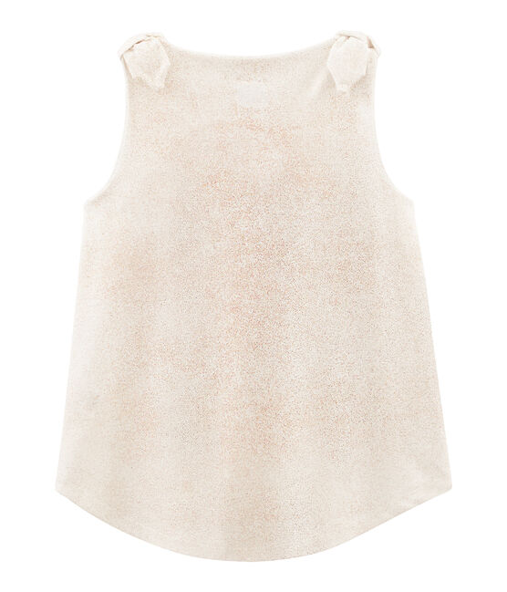 Girls' Sleeveless Top MARSHMALLOW white/COPPER pink