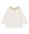 Baby Girls' Wool/Cotton Knit Cardigan MARSHMALLOW white