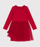 Girls' dress in heavy jersey and tulle COULIS